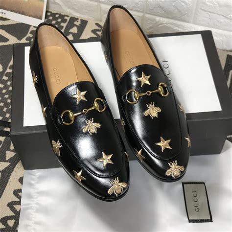 gucci loafers with stars|high heel gucci loafers.